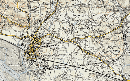Old map of Halfway in 1900-1901