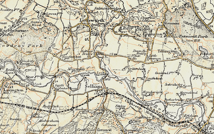 Old map of Halfway Bridge in 1897-1900