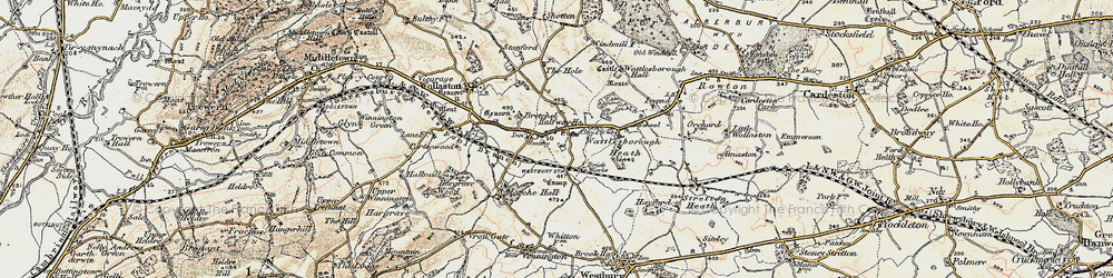 Old map of Bretchel in 1902