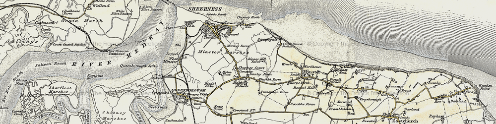 Old map of Halfway Houses in 1897-1898