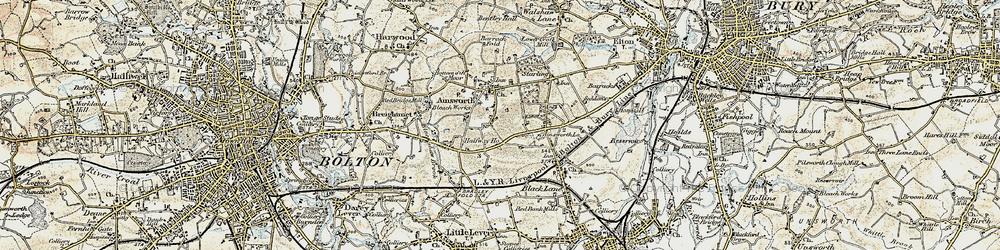 Old map of Halfway Houses in 1903