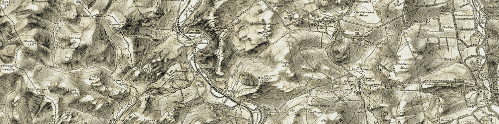 Old map of Halkburn in 1903-1904