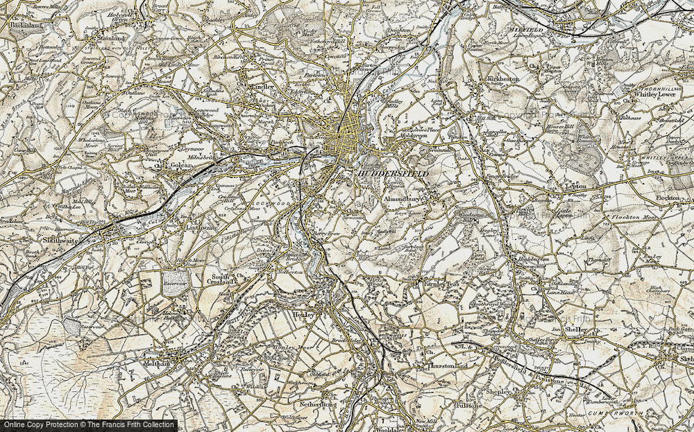 Old Map of Hall Bower, 1903 in 1903