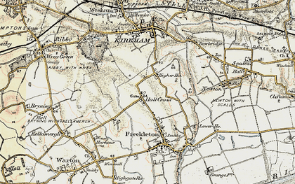 Old map of Hall Cross in 1903