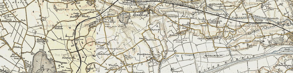 Old map of Hall Cross in 1903