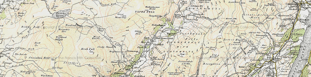 Old map of Brown Haw in 1903-1904