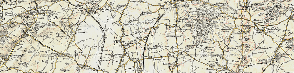 Old map of Yate Lower Common in 1899