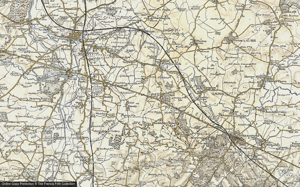 Old Map of Hall End, 1901-1902 in 1901-1902