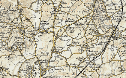 Old map of Hall Flat in 1901-1902