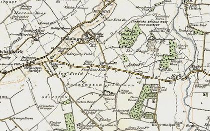 Old map of Hall Garth in 1903