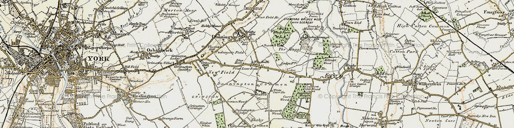 Old map of Hall Garth in 1903
