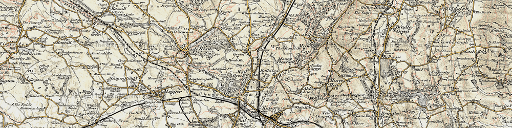 Old map of Hall Green in 1902-1903