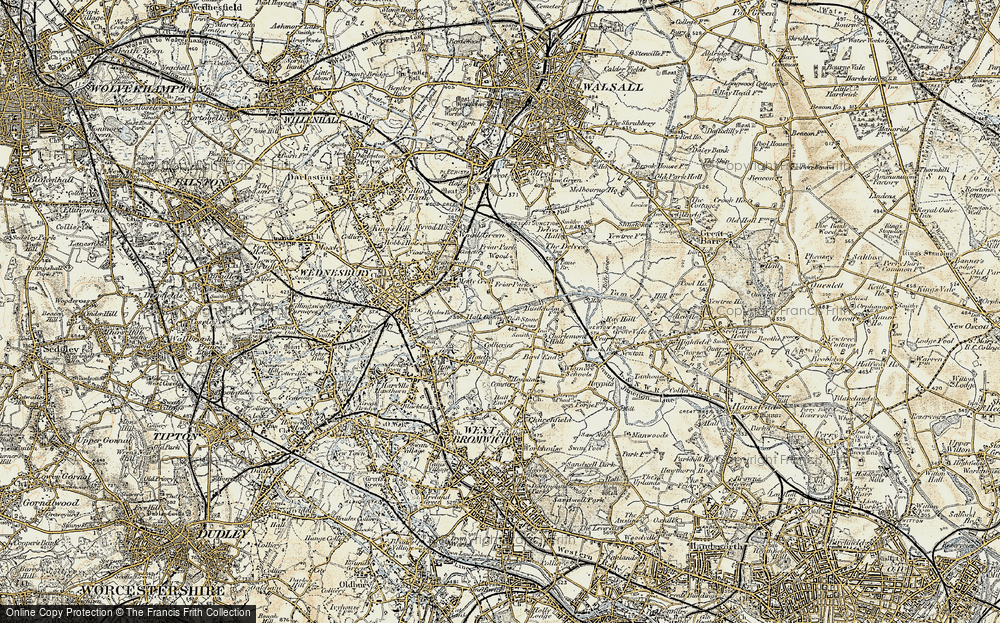 Old Map of Hall Green, 1902 in 1902