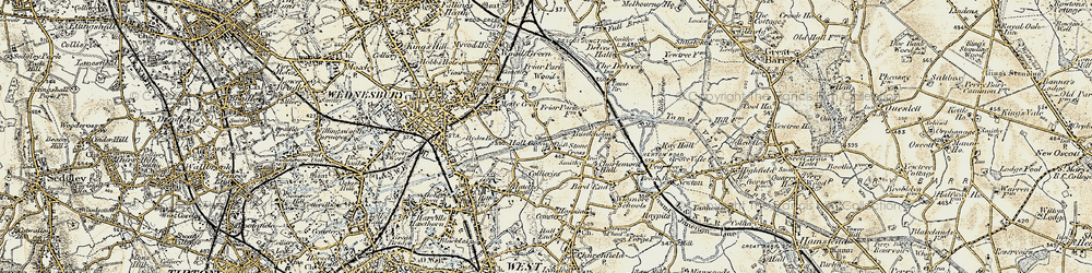 Old map of Hall Green in 1902