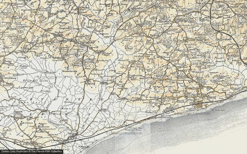 Old Map of Hall's Close, 1898 in 1898