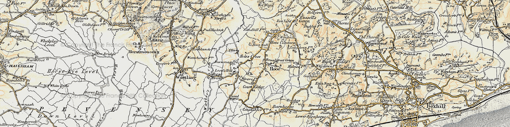 Old map of Hall's Close in 1898