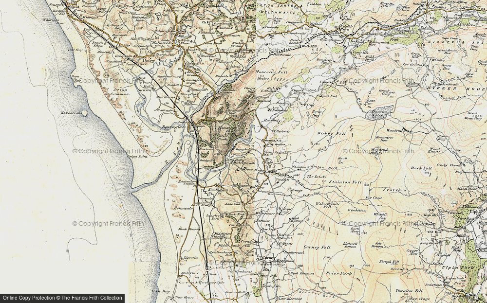 Old Map of Historic Map covering Cropple How in 1903-1904
