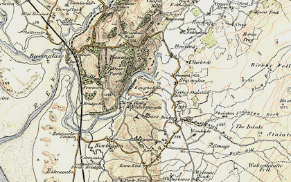 Old map of Hall Waberthwaite in 1903-1904