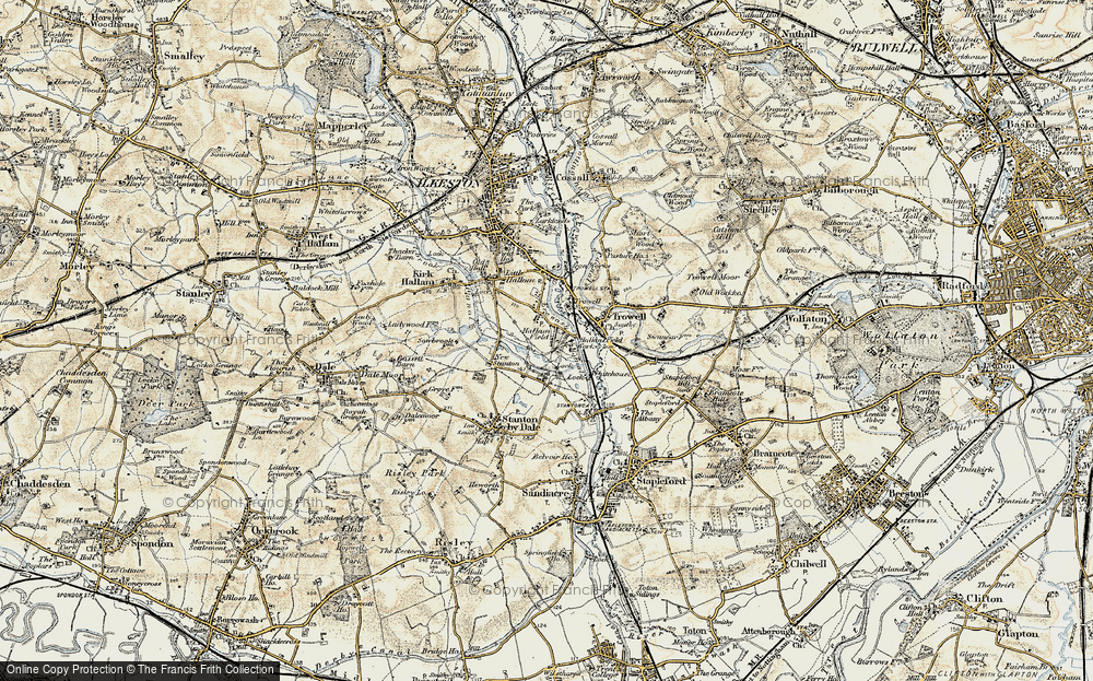 Old Map of Hallam Fields, 1902-1903 in 1902-1903