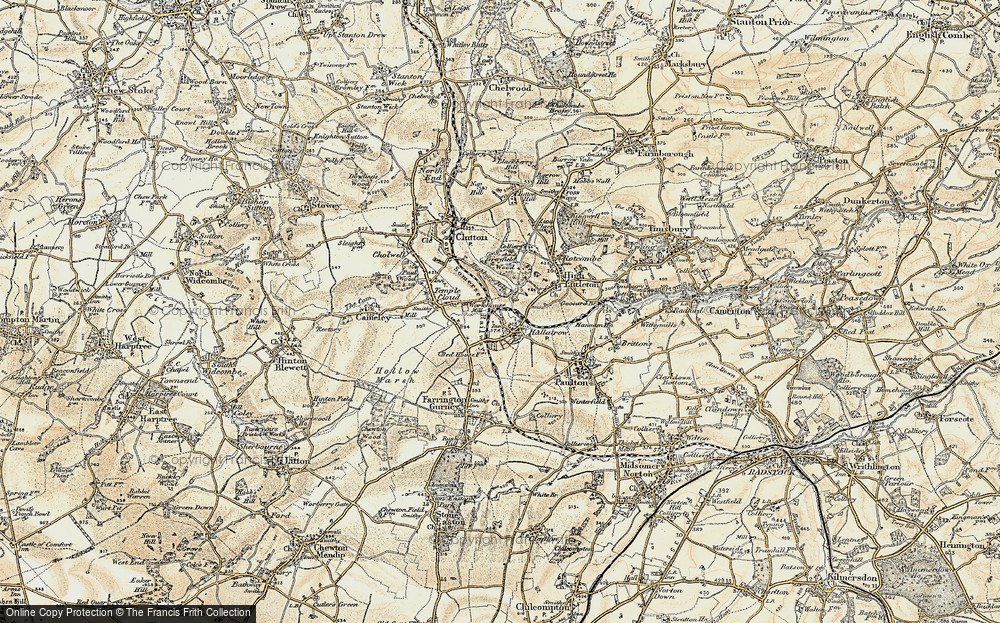 Old Map of Hallatrow, 1899 in 1899
