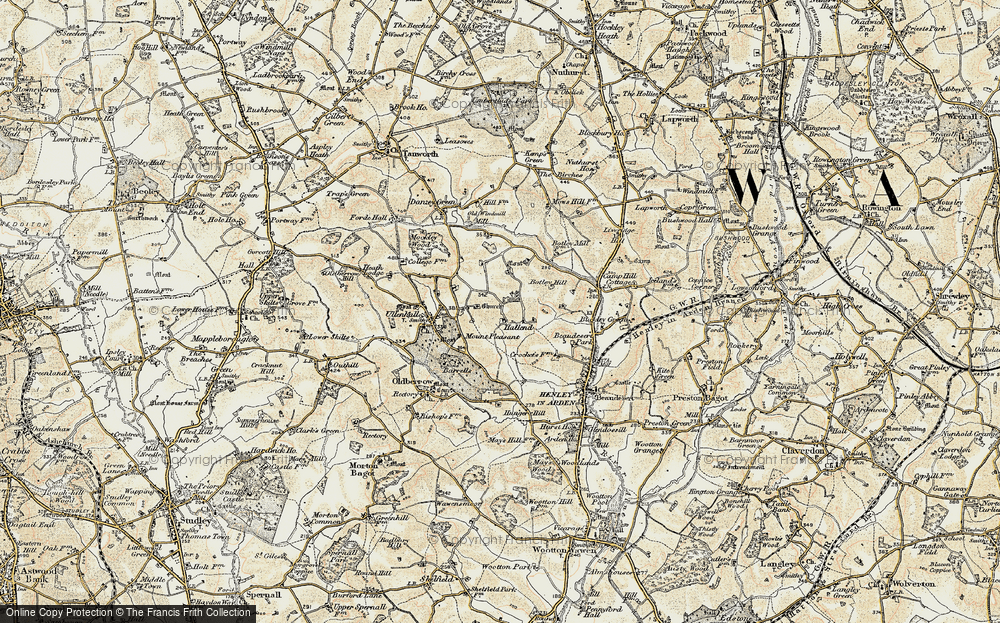 Old Map of Hallend, 1901-1902 in 1901-1902