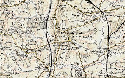 Old map of Hallfield Gate in 1902-1903
