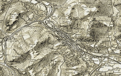 Old map of Ben Bhraggie in 1903-1904