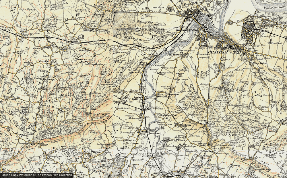 Old Map of Halling, 1897-1898 in 1897-1898