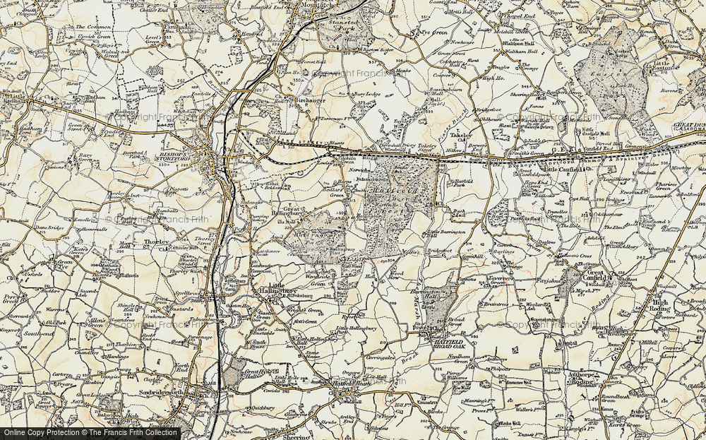 Old Map of Hallingbury Street, 1898-1899 in 1898-1899