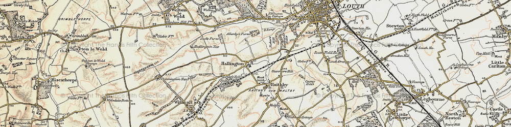 Old map of Allenby's Furze in 1902-1903