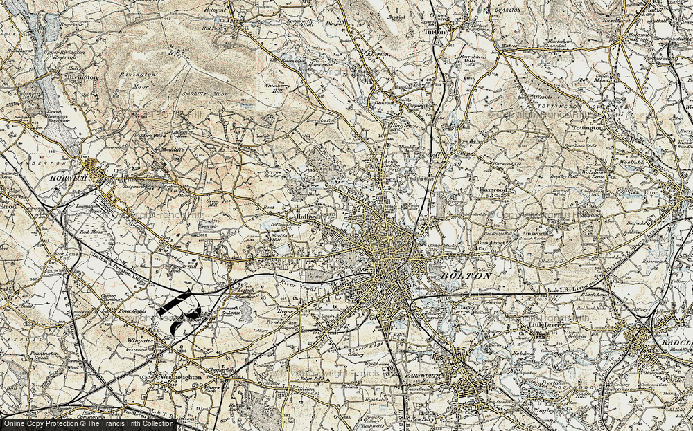 Old Map of Halliwell, 1903 in 1903