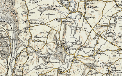 Old map of Hallon in 1902