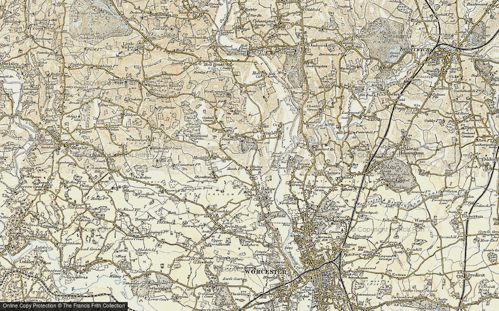 Old Map of Hallow Heath, 1899-1902 in 1899-1902