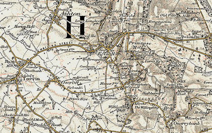 Old map of Hallowsgate in 1902-1903