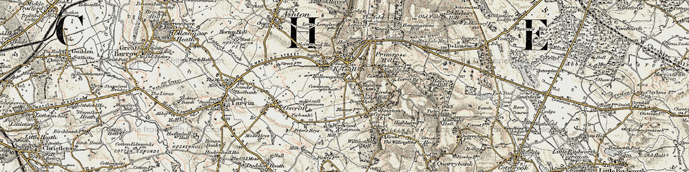 Old map of Hallowsgate in 1902-1903