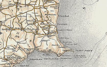 Old map of Hallsands in 1899