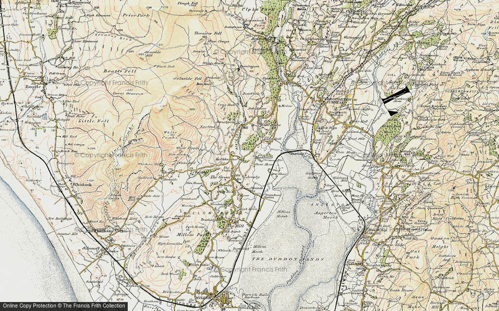 Old Map of Historic Map covering Baystone Bank Resr in 1903-1904
