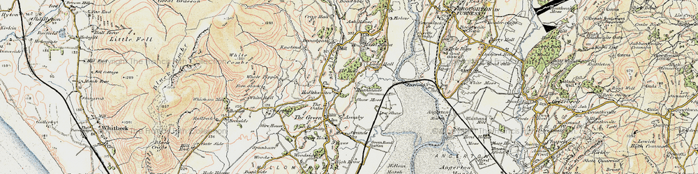 Old map of Hallthwaites in 1903-1904