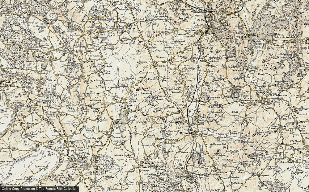 Old Map of Hallwood Green, 1899-1900 in 1899-1900
