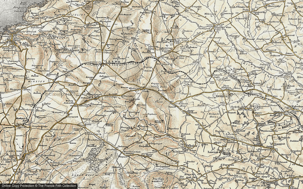 Old Map of Hallworthy, 1900 in 1900
