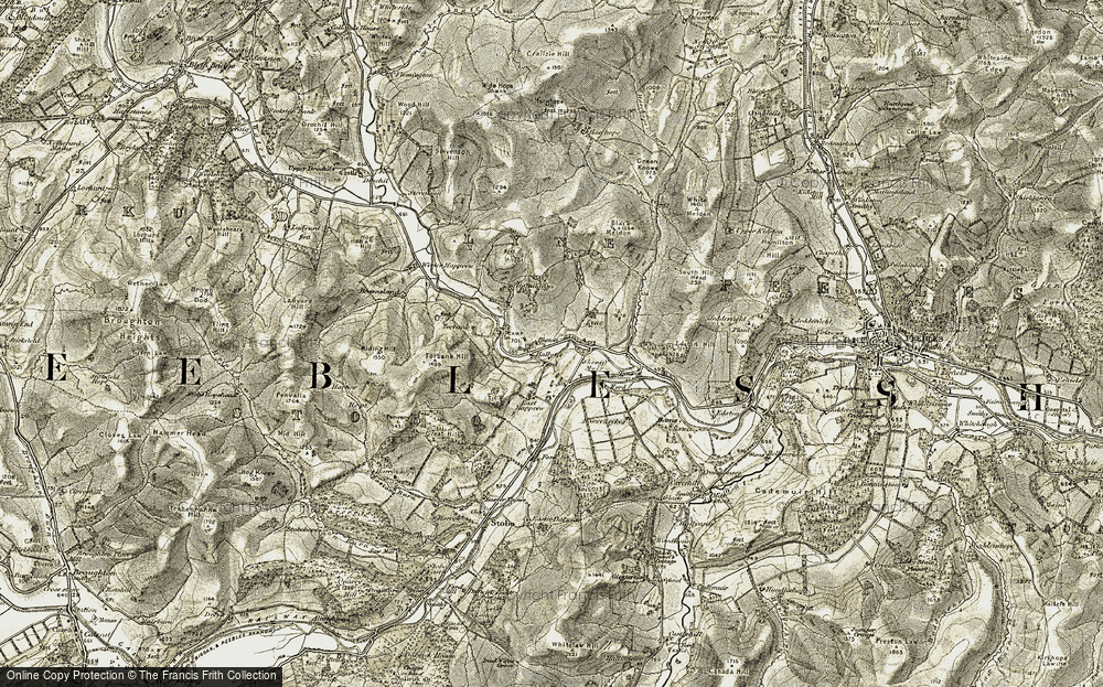 Old Map of Hallyne, 1903-1904 in 1903-1904