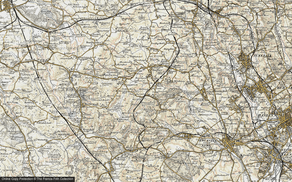 Old Map of Halmer End, 1902 in 1902