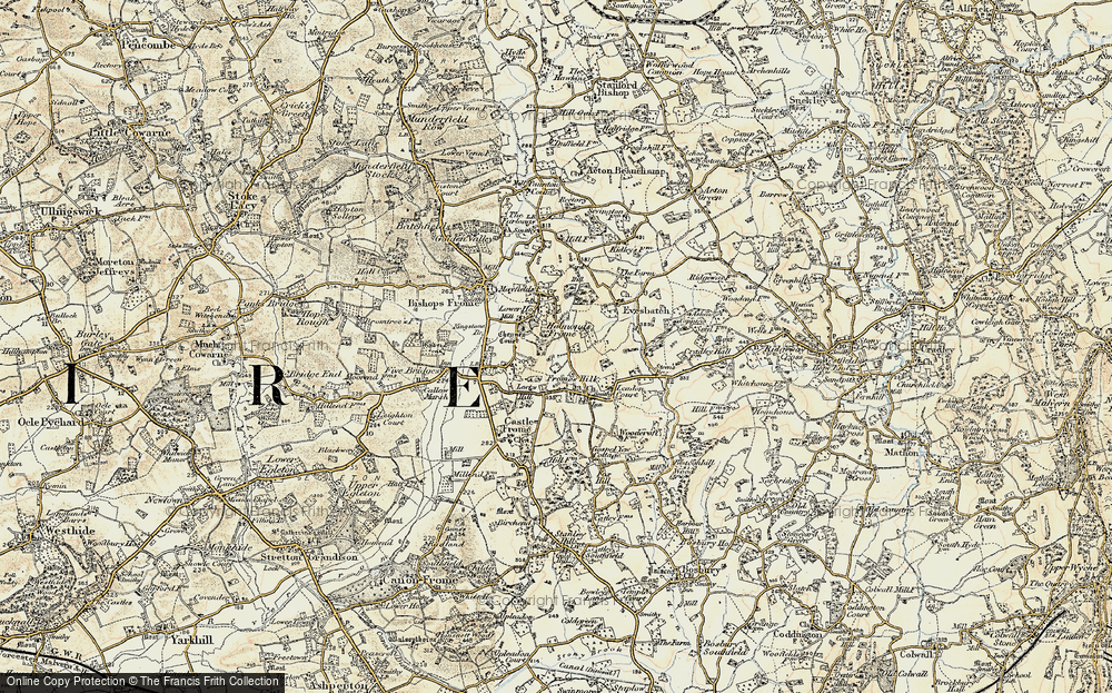 Old Map of Halmond's Frome, 1899-1901 in 1899-1901
