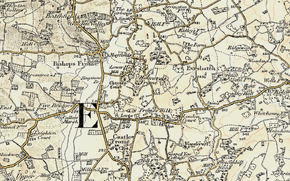 Old map of Halmond's Frome in 1899-1901