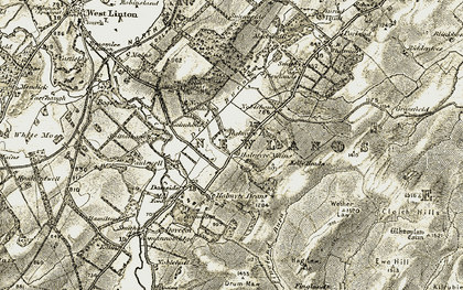 Old map of Whitmuir in 1903-1904