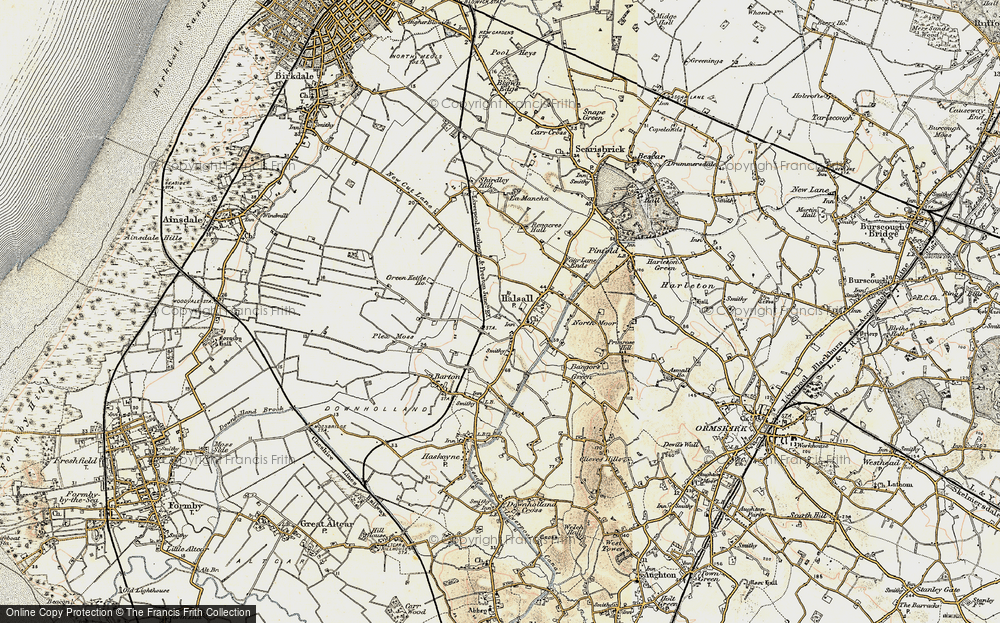 Old Map of Halsall, 1902-1903 in 1902-1903