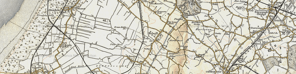 Old map of Halsall in 1902-1903