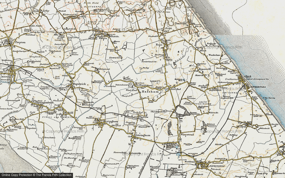 Old Map of Halsham, 1903-1908 in 1903-1908