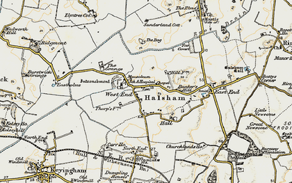 Old map of Halsham in 1903-1908