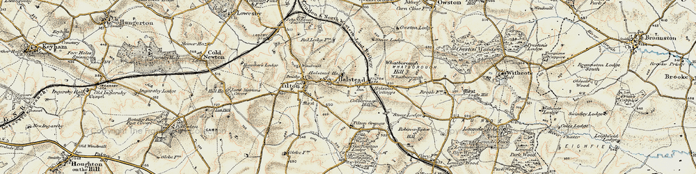 Old map of Tilton Wood in 1901-1903